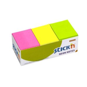 Stick 'N 38x50mm Neon Notes Pack 12