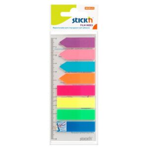 Stick 'N Film Index 45 x 12mm Neon 8 strip arrow