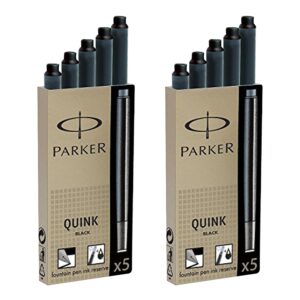 PARKER Fountain Pen Ink Cartridge Carded 5s Each - Black