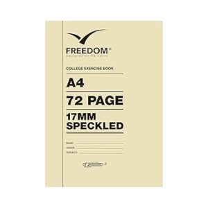 College Exercise Book A4 72pg 17mm Ruled Speckled