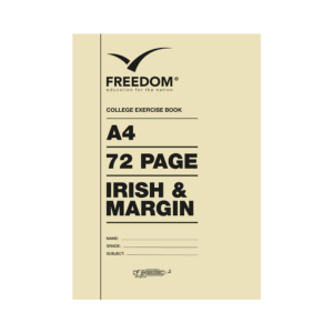 College Exercise Book A4 72pg Irish Margin