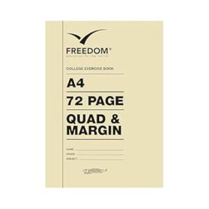 College Exercise Book A4 72pg Q&M