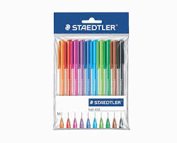 Pen Staedtler Ball 432 Ass Colour Polybag