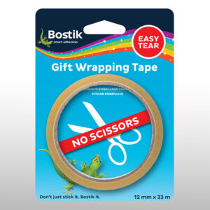 Bostik Gift Wrap Tape 12mmx33m Crd