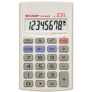 Sharp 8 Digit Pocket Calculator EL231