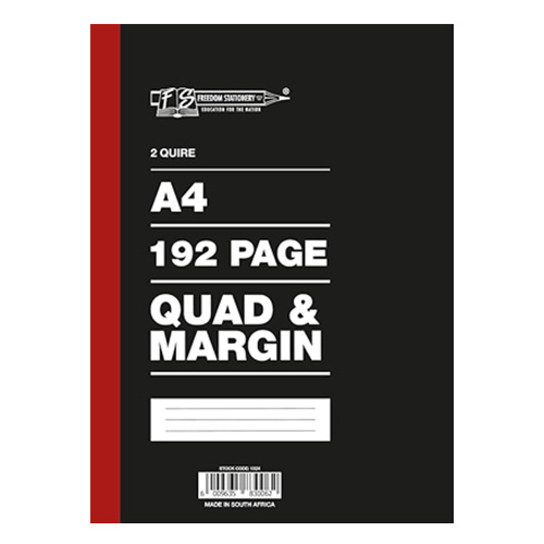 A4 2Quire 192pg Hard Cover Book Q&M