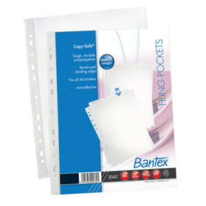 Bantex A4 Pockets 80mic 100pk