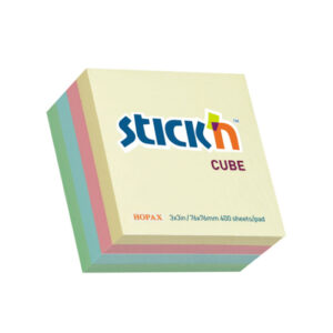 Stick 'N 76x76mm Assorted Pastel Cube