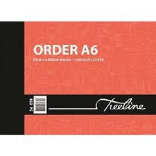 Pen Carbon Duplicate Order Book A6