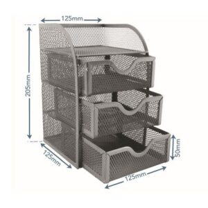 Mesh Mini Desktop Organizer - 3 Drawer M850