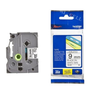Brother Laminated Tape 9mm Black on White
