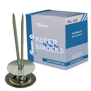 SDS Paper Binders Prongs 75mm 100's