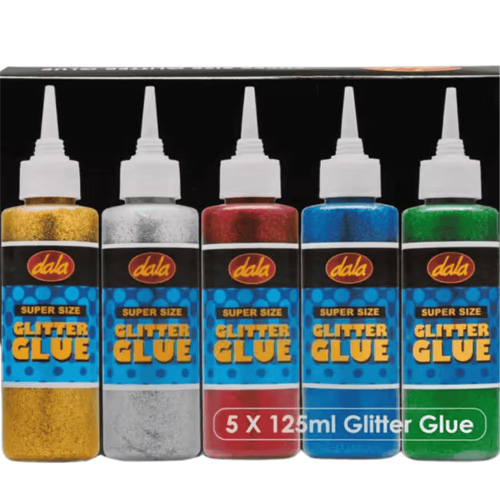 Amos Glitter Glue 5x120ml Asst