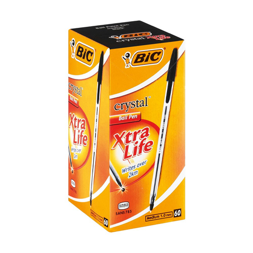 Pen Bic Crystal Xtra Life 60's Black
