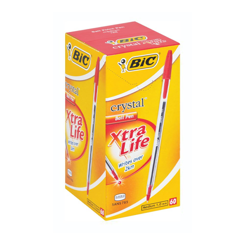Pen Bic Crystal Xtra Life 60's Red