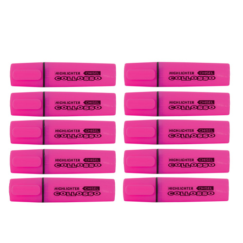Collosso Highlighters Pink - Box of 10
