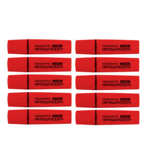Collosso Highlighters Red - Box of 10