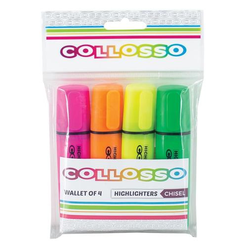 Collosso Highlighters Wallet of 4