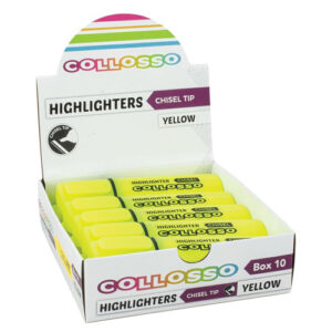 Collosso Highlighters Yellow - Box of 10