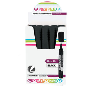 Collosso Permanent Marker Black - Box of 10