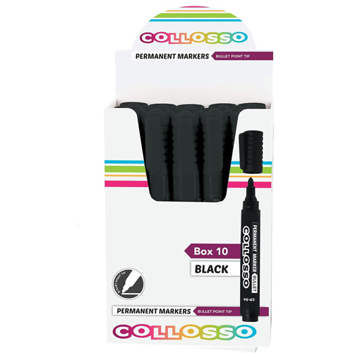 Collosso Permanent Marker Black - Box of 10