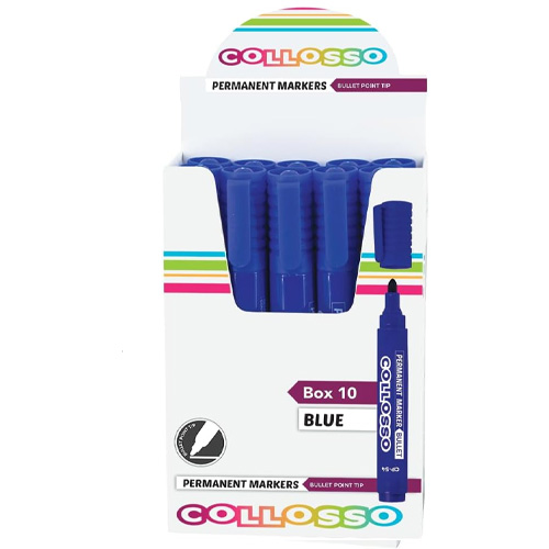 Collosso Permanent Marker Blue - Box of 10