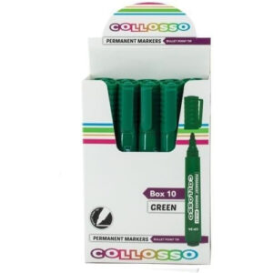 Collosso Permanent Marker Green - Box of 10