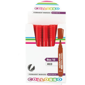 Collosso Permanent Marker Red - Box of 10