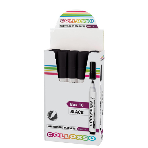 Collosso Whiteboard Marker Black - Box of 10