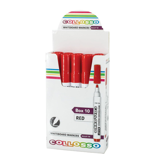 Collosso Whiteboard Marker Red - Box of 10