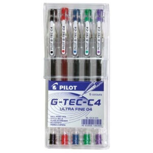 Pilot G-Tec C4 0.4mm Pen - Wallet of 5