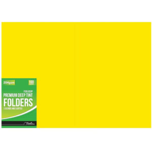 T/L 204gsm Folder - 2 Fold 100 - Yellow