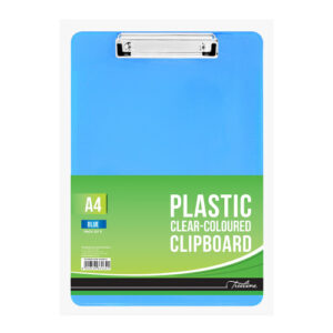 T/L A4 Plastic Clear Blue Clipboard
