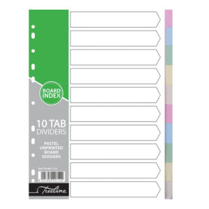 T/L Divider Board 10 tab - Pastel