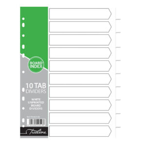 T/L Divider Board 10 tab - White