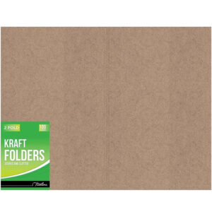T/L Kraft Folder - 2 Fold 100