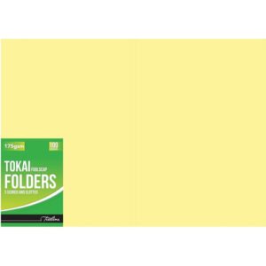 T/L Tokai Folder - 2 Fold 100 - Pastel Yellow